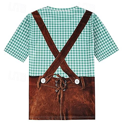 Tricou lederhosen Petrecere Casual Tricou Grafică pentru Bărbați Adulți Imprimare 3D pentru Carnaval Bere Oktoberfest Vacanță Petrecere 2026 - $20.99 –P2