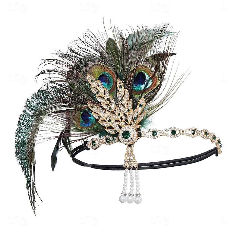 Anni 1920 Il grande Gatsby Abiti Fascia Flapper Il grande Gatsby Invitato al matrimonio Senza colletto Per donna Halloween Carnevale Mascherata Feste Mascherata Ricevimento di nozze Adulti Guanti del 2025 a $23.99 –P13