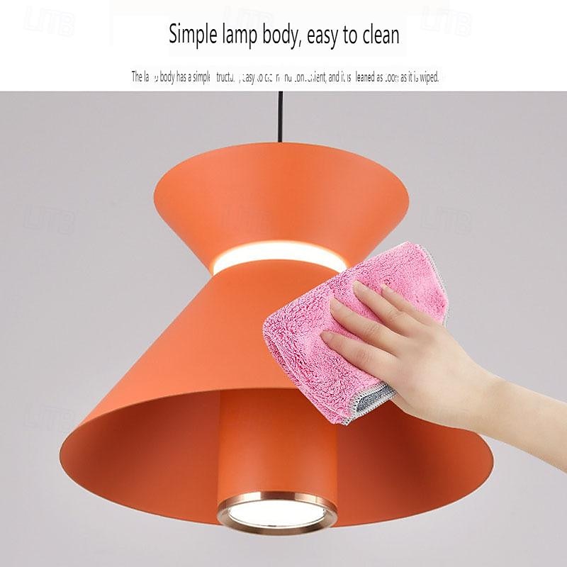 led pendellampe kjøkkenøy pendellampe 1-lys 15 cm enkelt design metallmalte overflater moderne nordisk stil soverom spisestue 110-240v 2025 - $168.99 –P7