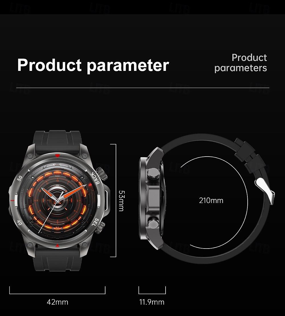 696 DK68 Smart Watch Fitness Tracker ECG PPG Bluetooth Call Reminder Android iOS IP67 47mm 1.53 2025 - $58.99 –P20