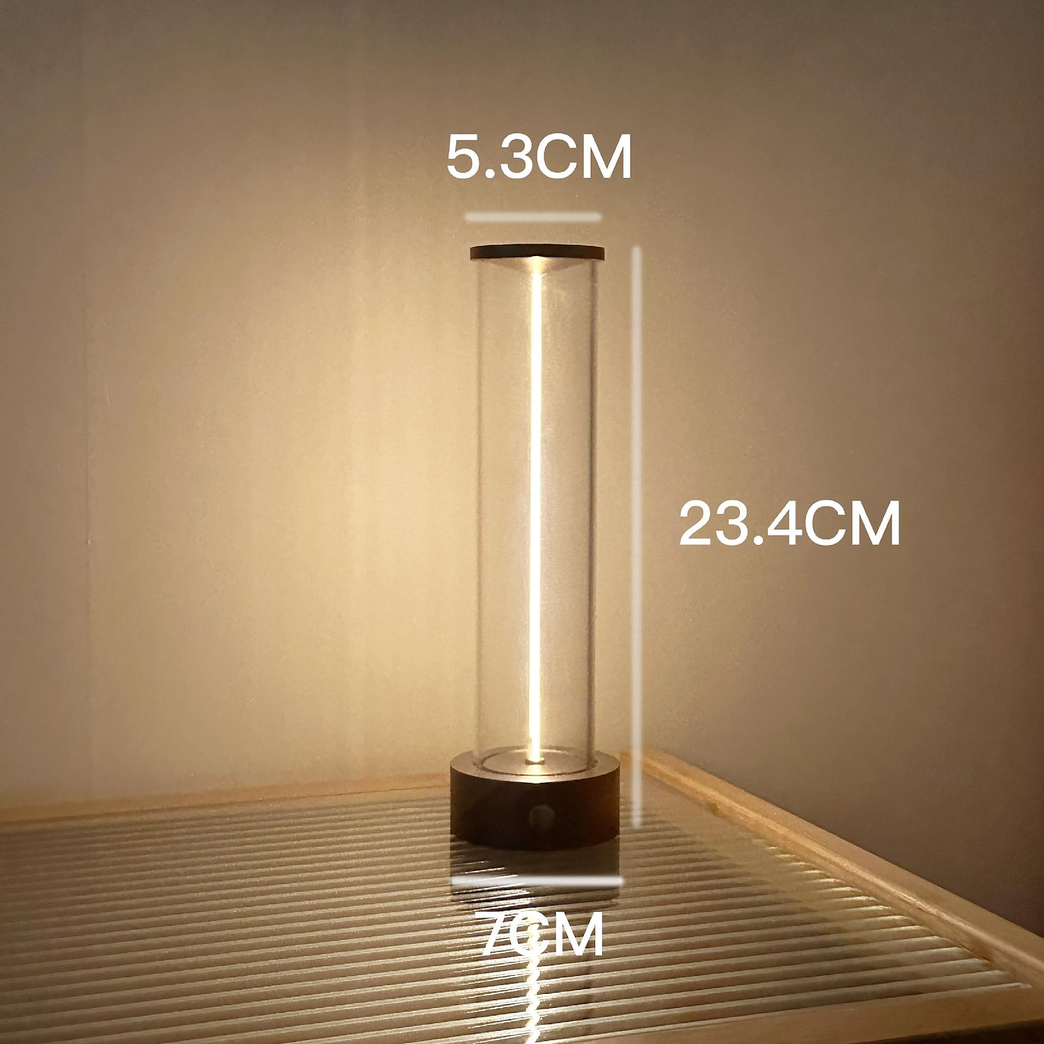 1 unidade ao lado da lâmpada com três níveis de brilho, luz de atmosfera led, abajur de mesa externo com carregamento USB, abajur de mesa respiratório, luz noturna de atmosfera portátil criativa para quarto de 2025 por $34.99 –P1
