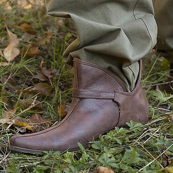 Vintage Medieval Renaissance Shoes Flat Jazz Boots Turn Shoes Pirate Viking Ranger Solid Colored Men's Women's Unisex Celtic Pirate Fantasy Halloween Carnival Masquerade Casual Daily LARP Ren Faire 2025 - $70.99 –P3
