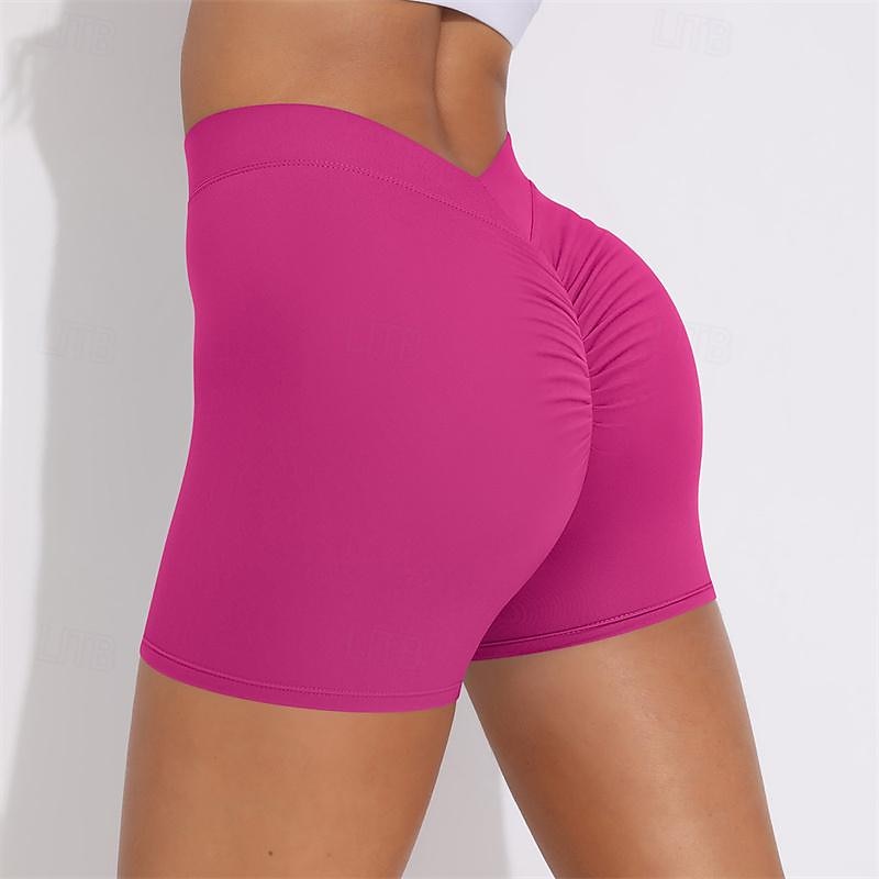Women's Gym Shorts Yoga Shorts Workout Shorts High Waist Yoga Gym Workout Pilates Shorts Black White Royal Blue Sports Activewear Stretchy Slim 2025 - $12.39 –P15