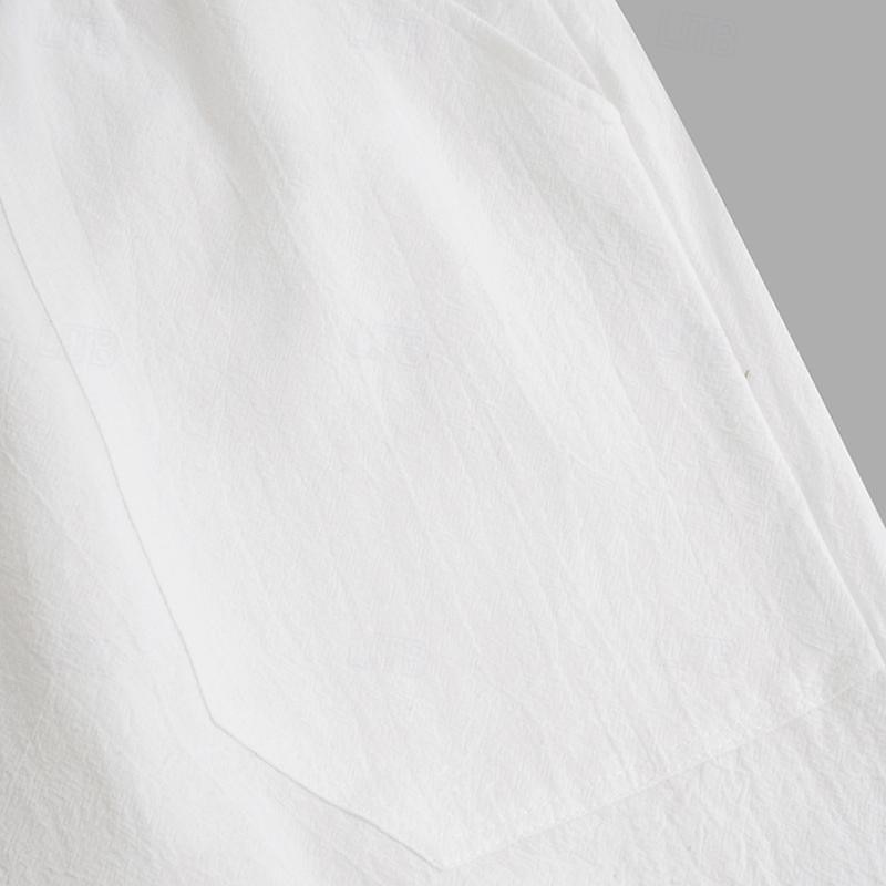 Homens Calção Shorts de linho Shorts de verão Bermudas Bolsos Com Cordão Tecido Conforto Respirável Comprimento do joelho Diário Praia Roupa de rua Casual / esportivo Preto Branco Micro-Elástica de 2025 por $17.99 –P5