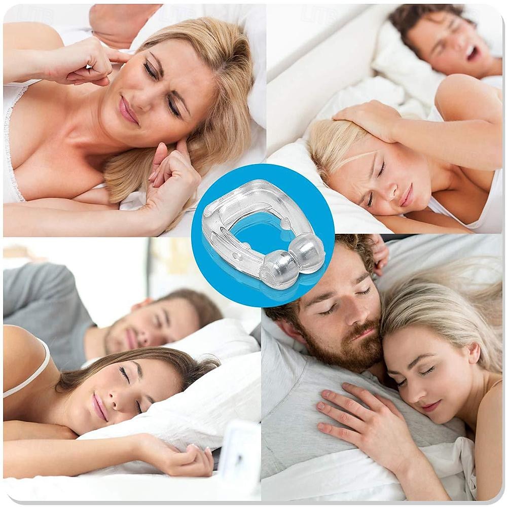 4ks pomůcka proti chrápání nosní klip ventilátor, silikon, tichá pomůcka pro spánek proti chrápání, chránič proti noční spánkové apnoe, umělá ventilace proti chrápání nosní náplast, prevence chrápání 2025 - $9.49 –P7