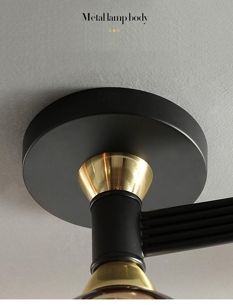 Luz de teto led 4/6 cabeça de vidro metal e27 nórdico criativo mágico lâmpada de teto pequeno quarto, lustre pessoal conciso moderno, para sala de estar comercial lâmpada de sala de jantar, sala de de 2025 por $331.19 –P11