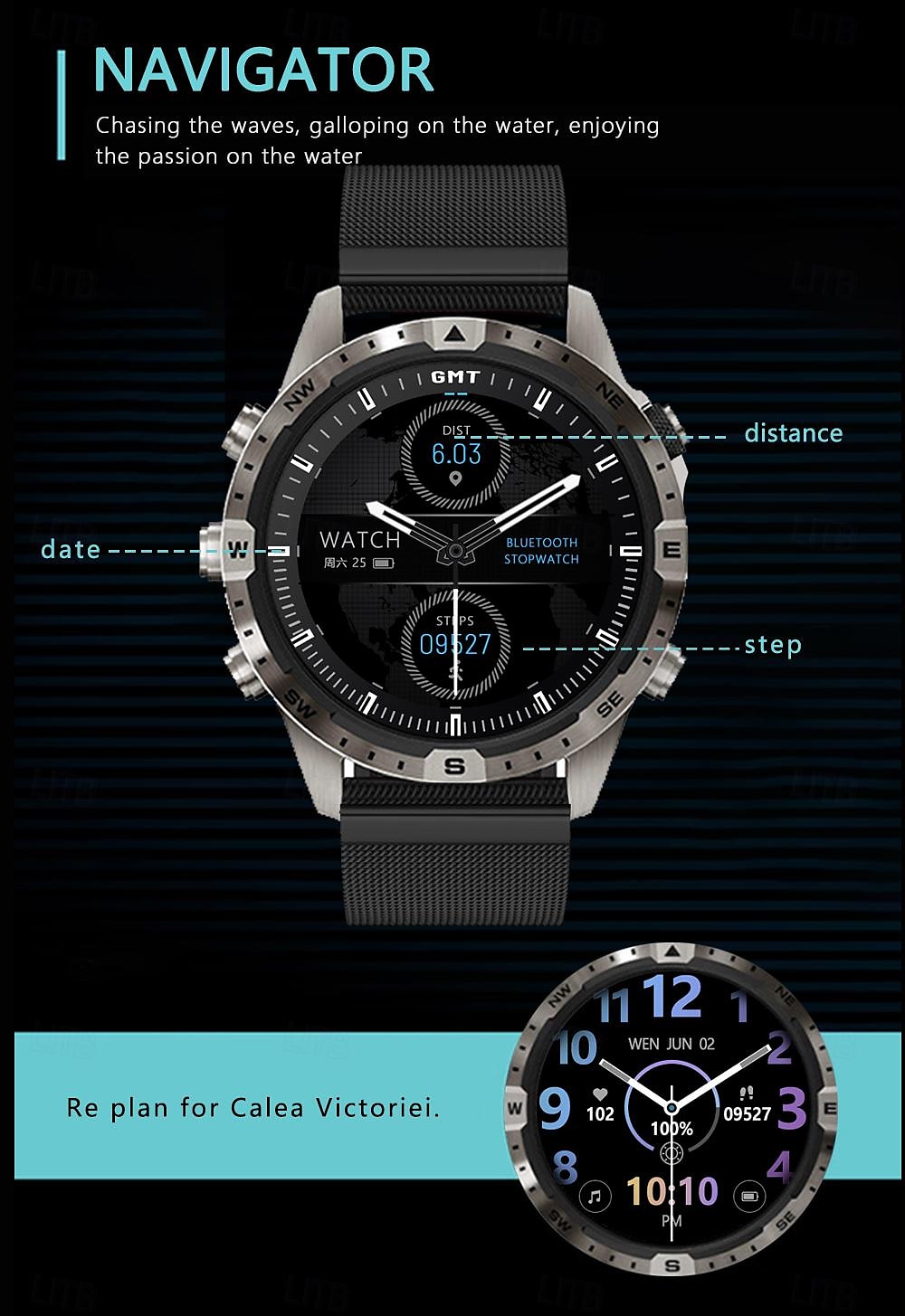 Alloy Outdoor Sports Smartwatch Men Compass 1.6inch 360*360 HD Screen Bluetooth Call Health Monitoring Smart Watch Man 2025 - $49.99 –P8