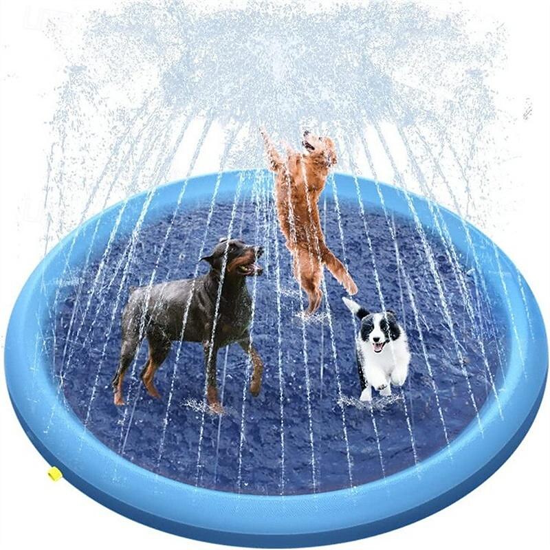 Tappetino antispruzzo, 39 pollici/59 pollici/67 pollici Tappetino antispruzzo antiscivolo per bambini cani Piscina per cani ispessita Tappetino per irrigatore antispruzzo Durevole estate Giochi d'acqua all'aperto per neonati Ragazzi Ragazze Animali domest del 2025 a $42.99 –P4