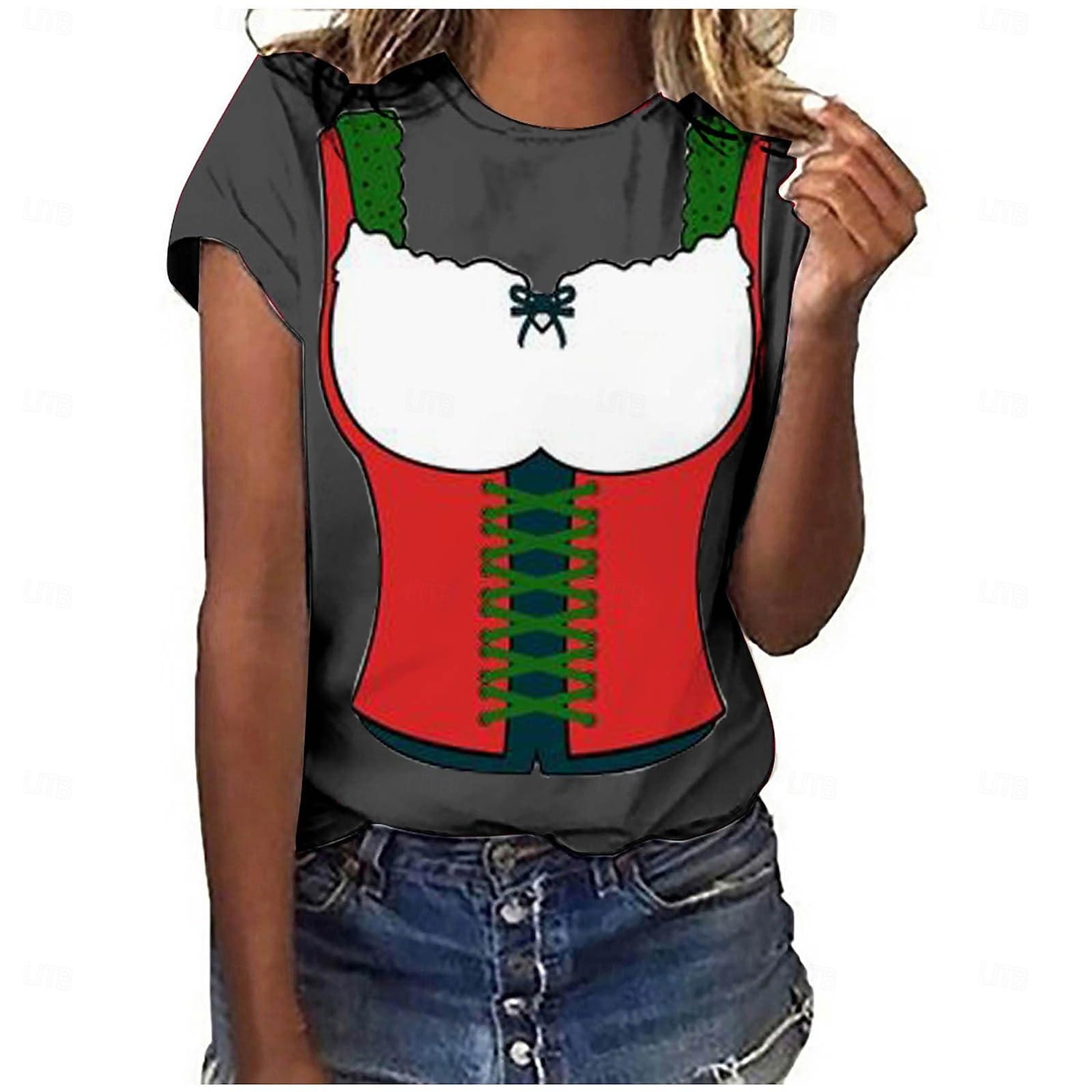 Japonesa/Curta Anime 3D Bávaro Estilo de rua Camiseta Arte Gráfica para Mulheres Adulto Impressão 3D  para Cerveja Oktoberfest Baile de Máscaras Casual / Diário de 2026 por $20.99 –P16