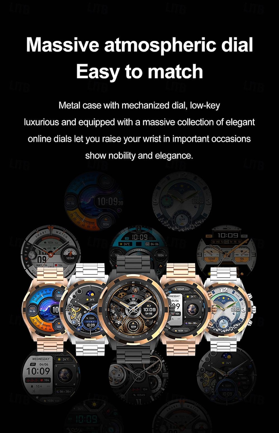 696 HK98 Smartwatch Fitness Tracker EKG PPG Bluetooth-Anruf Erinnerung Android iOS IP67 48mm 1.43" 2025 - $63.99 –P8