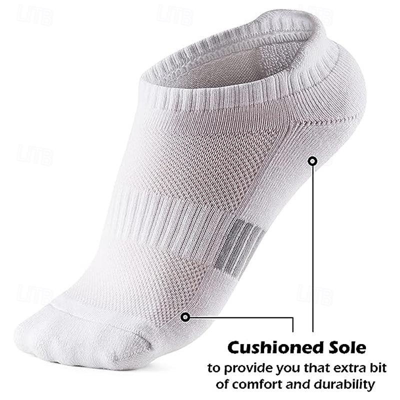 Men's 5 Pack Multi Packs Socks Ankle Socks Low Cut Socks Running Socks Casual Socks Black White Color Plain Sports & Outdoor Daily Vacation Basic Medium Spring Fall Fashion Casual 2025 - $7.99 –P7