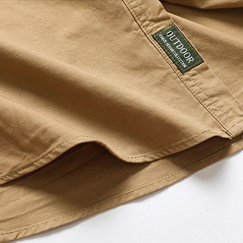 Hombre Camisa Camisas de trabajo Camisa casual Abotonar la camisa Camisa cargo Negro Color Caquí Verde Ejército Gris Manga Larga Plano Cuello Vuelto Vacaciones Festivos Bolsillo delantero Ropa Moda 2025 - $37.99 –P14