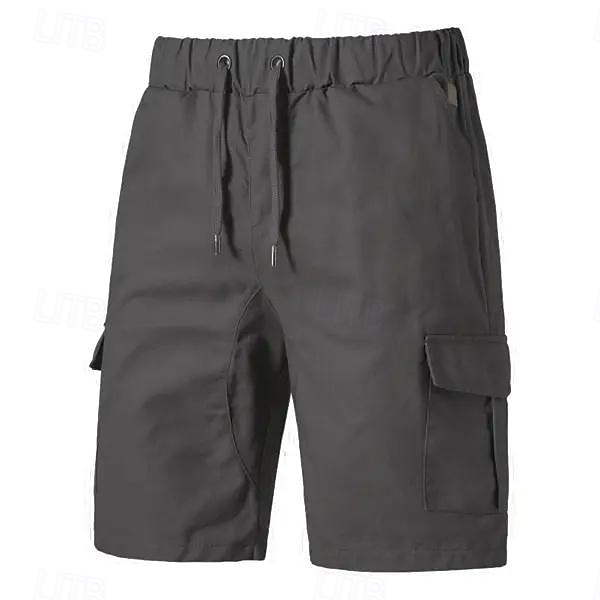 Hombre Pantalón Corto Cargo Pantalón corto Bermudas Correa Multi bolsillo Plano Al Aire Libre Deportes Longitud de la rodilla Exterior Diario Moda Casual Delgado Negro Azul Marino Rígido 2026 - $21.99 –P4