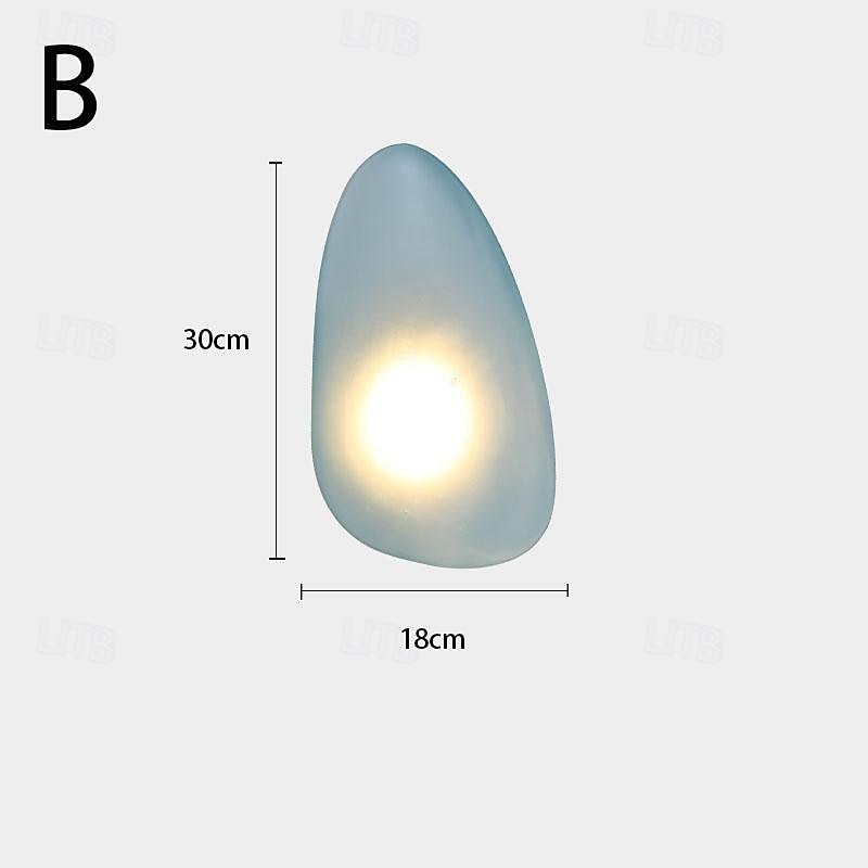 led nástěnné svítidla 7w severská nástěnná svítidla obývací pokoj designová lampa moderní sklo oblázkové nástěnné světlo dekorace ložnice osvětlení schodišťové světlo 85-265v 2025 - $124.99 –P2