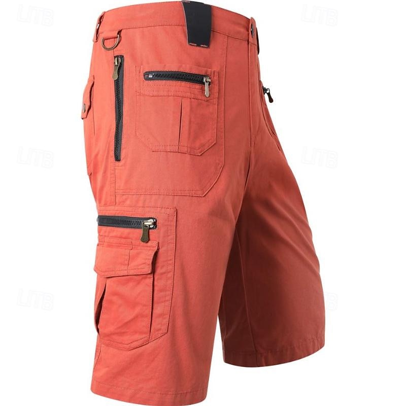 Homens Shorts táticos Bermuda Cargo Calção Shorts de Trilha Botões Bolso multi Tecido Vestível Curto Ao ar livre Diário Acampar e Caminhar Moda Clássico Preto Verde Claro de 2025 por $31.99 –P2
