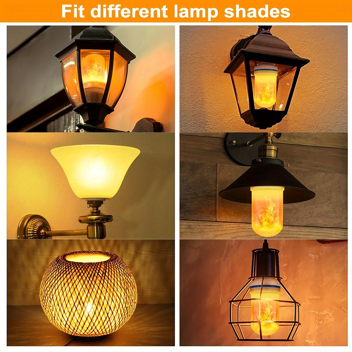 5W LED Fire Flame Effect Light Bulb, E26 E27 B22 4 Modes Fire Flickering Bulbs for Christmas Decoration Atmosphere Lighting with 4th Gear Gravity Sensor 1pc 2025 - $9.49 –P8
