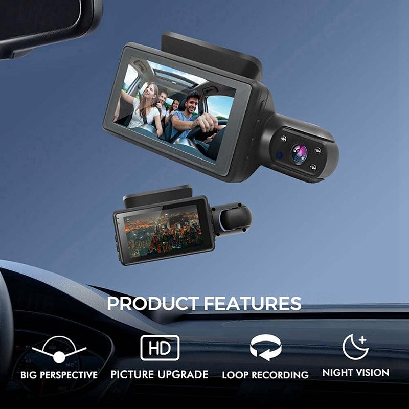 2025年 A68 1080p 新デザイン / HD / 360°監視 車のDVR 150度 広角の 3 インチ IPS ダッシュカム とともに ナイトビジョン / G-Sensor / モーションセンサー 4 赤外線LED カーレコーダー コレクション – $41.99 –P2