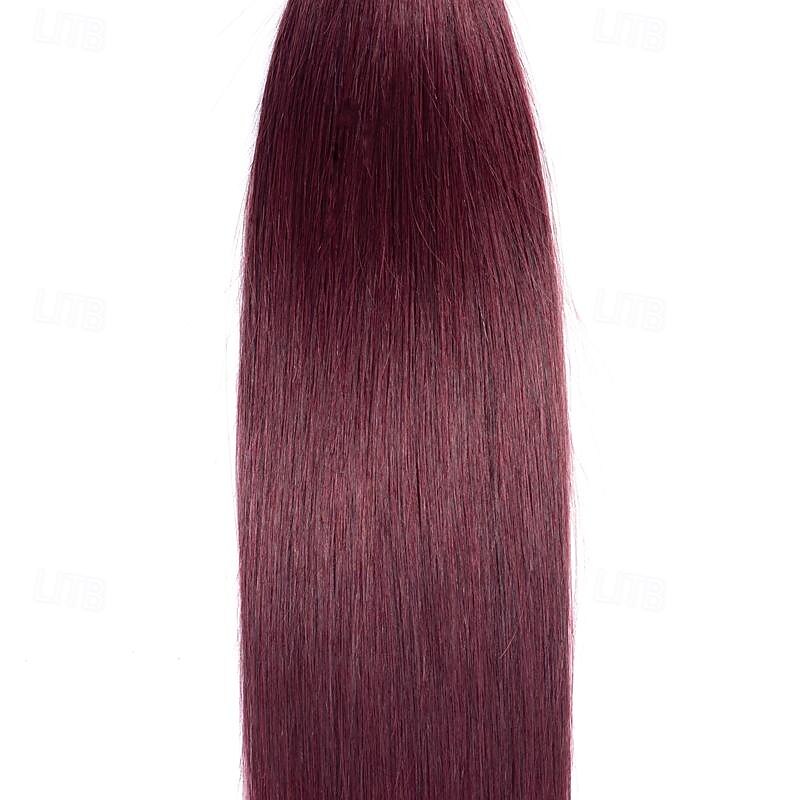 vin rouge # 99j remy cheveux humains tisser 12-30 pouces de long soyeux droite non transformés vierges brésiliens extensions de trame de cheveux pour les femmes 3pcs de 2025 ? $132.99 –P12