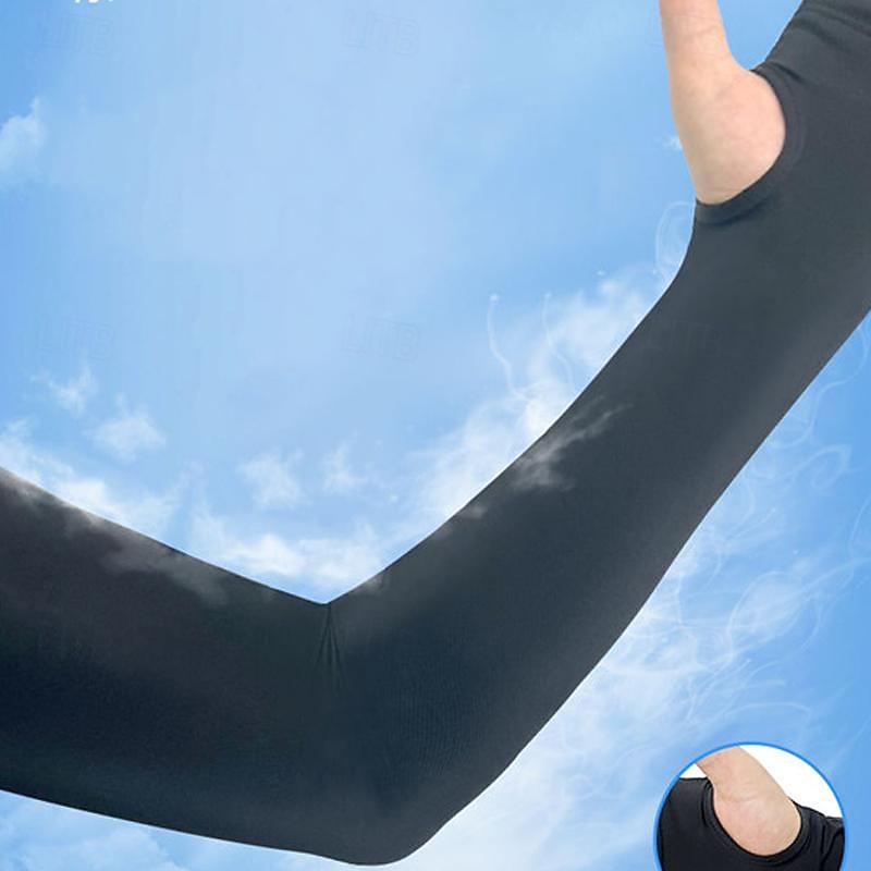 1 par Mangas de ciclismo braço aquecedores Armwarmers Mangas de braço de refrigeração de proteção solar UV Côr Sólida Respirabilidade Esticar Moto Preto Branco Roxo Seda Sintética para Mulheres Adulto de 2025 por $7.99 –P7