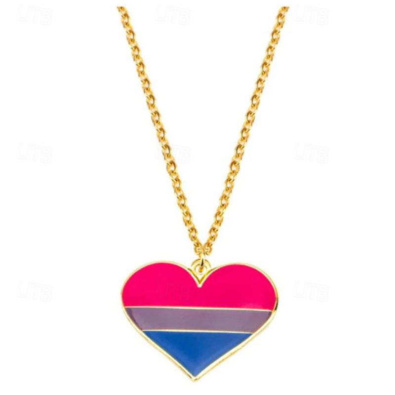 trots maan regenboog liefde vormige hanger ketting gepersonaliseerde mode eenvoudige homoseksuele enkellaags halsketting 2025 - $24.99 –P6