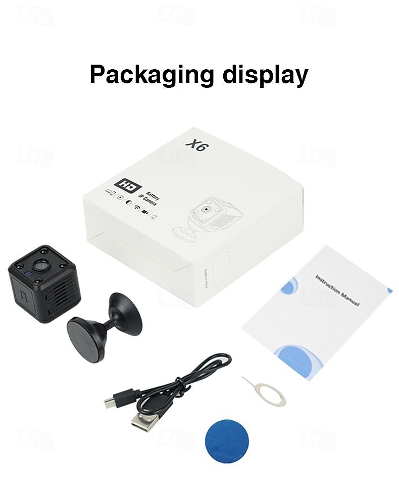 2025年 ミニ Wi-Fi IP カメラ HD 1080p ワイヤレス セキュリティ 監視 マイクロ カメラ ナイトビジョン スマート ホーム スポーツ モニター 内蔵バッテリー  コレクション – $25.99 –P11