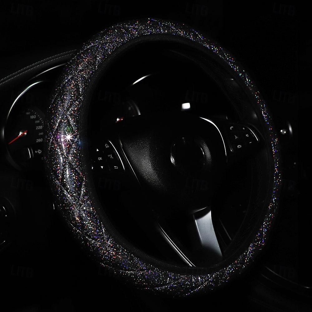FYAUTOPER Car steering wheel cover new flash gold quilted three-dimensional without inner ring tightness 1 PCS 2025 - $10.99 –P2