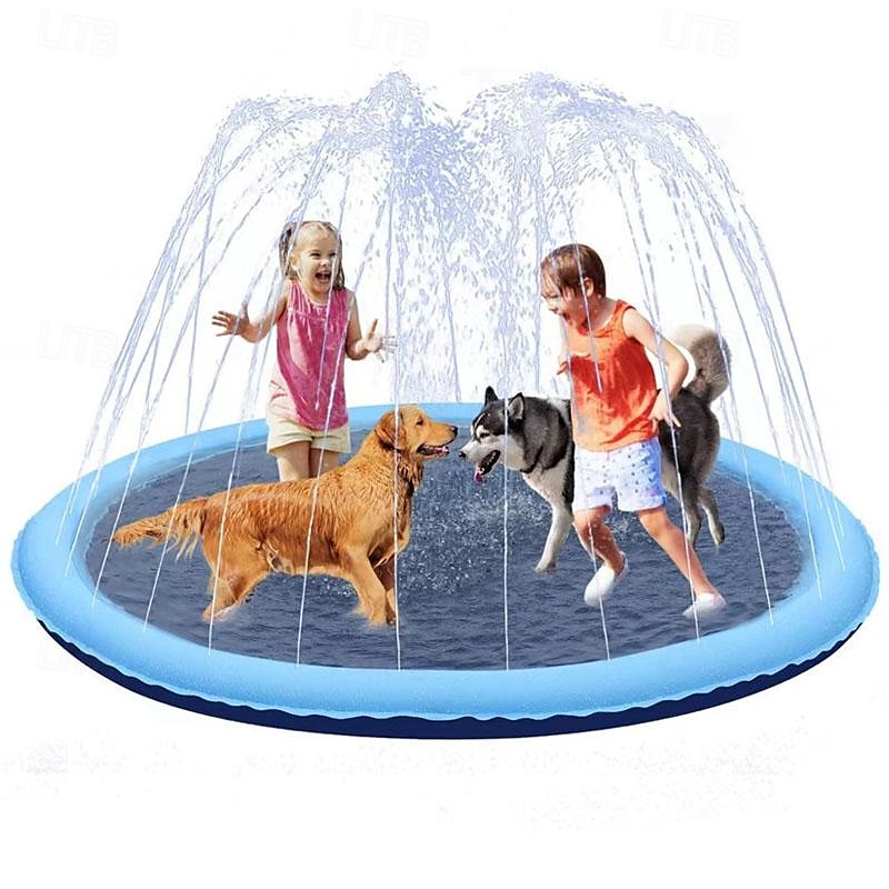 Tappetino antispruzzo, 39 pollici/59 pollici/67 pollici Tappetino antispruzzo antiscivolo per bambini cani Piscina per cani ispessita Tappetino per irrigatore antispruzzo Durevole estate Giochi d'acqua all'aperto per neonati Ragazzi Ragazze Animali domest del 2025 a $42.99 –P2
