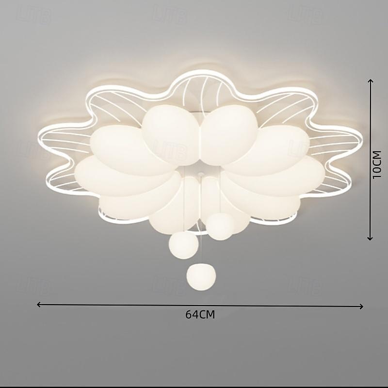 2025年 モダンなアクリル天井ランプ、調光可能、54cm LEDフラワーデザイン、調節可能なライトブランチシャンデリア、埋め込み設置シャンデリアランプ、リビングルーム、寝室、レストランに最適  コレクション – $420.49 –P2