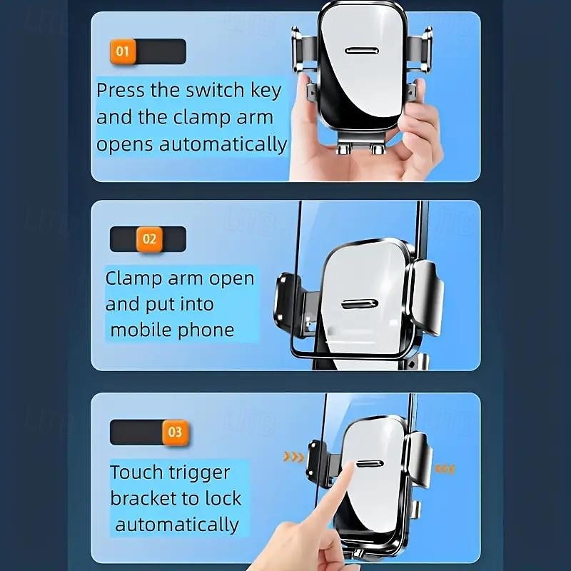 Car Automatic Lock Center Console Universal Suction Cup Mobile Phone Stand Adjustment Rotary Navigation Stand 2025 - $23.99 –P9
