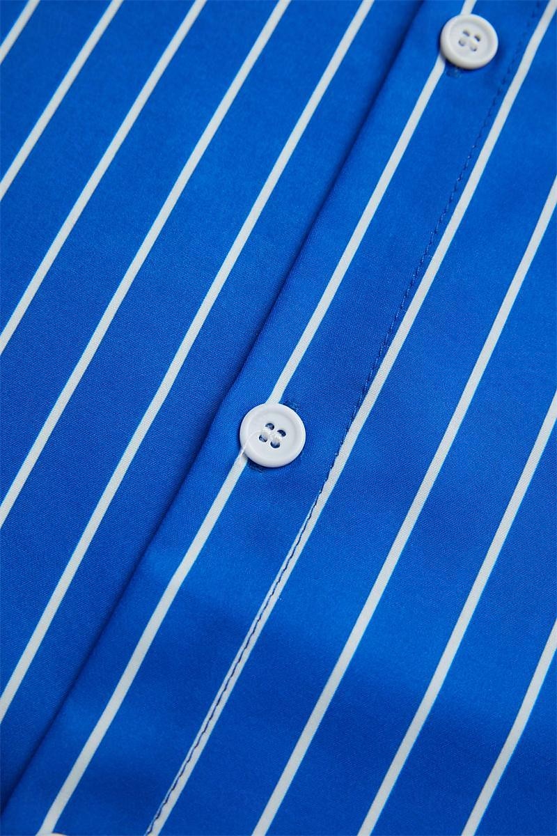 Męskie Koszula Letnia koszula Stroje plażowe Codzienna koszula Zapinana na guziki koszula Mocny róż Niebieski Zielony Długi rękaw Pasek Kołnierzyk button down Urlop Codzienny Odzież Moda Codzienny 2025 - $25.99 –P3
