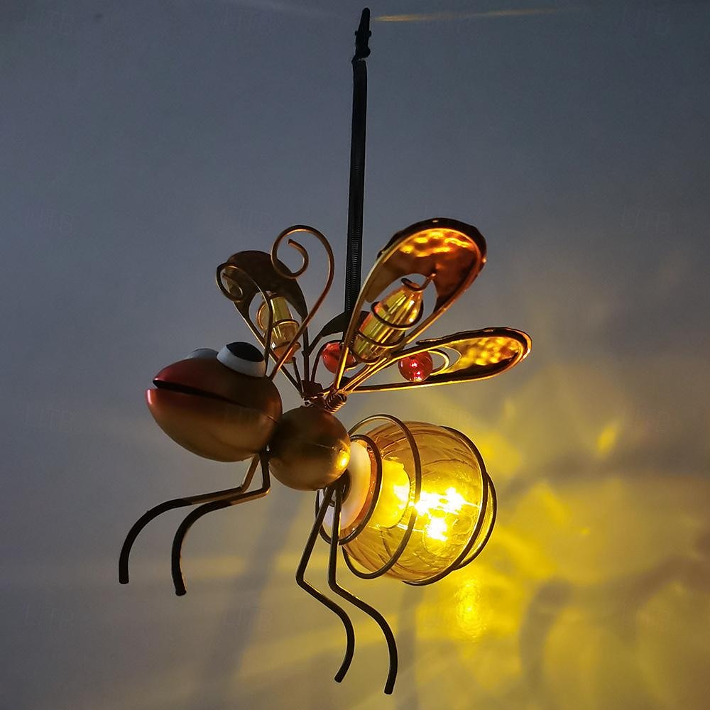Led leuchtende Simulation Insekten Eisenornamente kreative bemalte Handarbeitsanhänger mit langen Flügeln Ameisen Schmetterlinge Home Hof Garten Dekoration Anhänger 1St 2025 - $15.49 –P6
