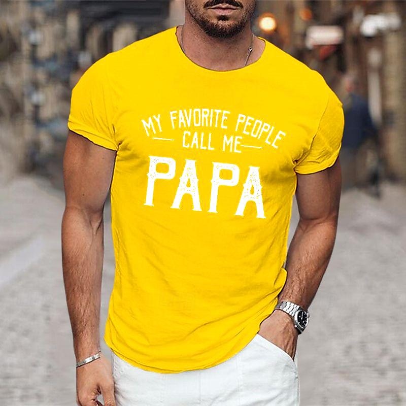 Men's Graphic Prints Daddy Letter Print Family T Shirt Graphic Tee Cotton Short Sleeves Graphic Shirt Black White Navy Blue Comfortable Tee Vacation Street Fashion Designer Clothing 2025 - $15.99 –P4