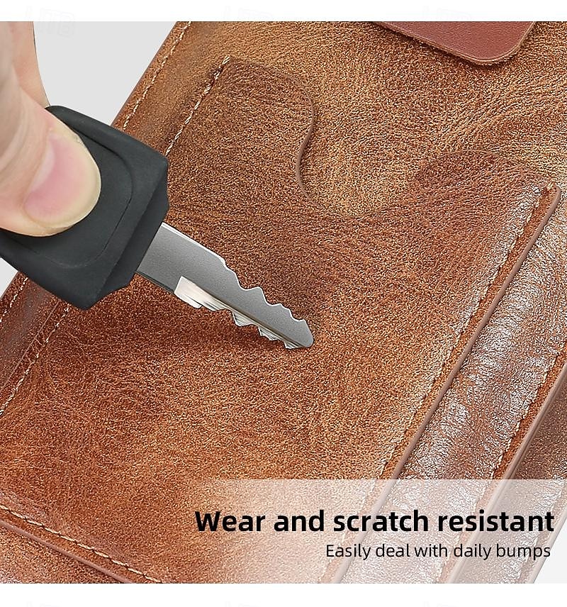 Men Cellphone Loop Holster Case Belt Waist Bag Props PU Leather Purse Phone Wallet Vintage Belt Mobile Phone Protective Sheath 2026 - $18.99 –P7