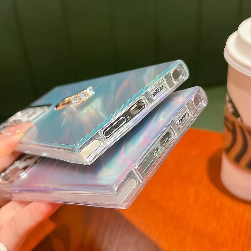 telefon Carcasă Pro Samsung Galaxy S24 S24 Ultra Plus S23 Ultra Plus S22 Ultra A55 A35 A25 A15 5G A54 A34 A14 S25 Ultra Zadní kryt Bling Glitter Lesklé Prstencová spona Nárazuvzdorné TPU Pokování 2025 - $14.99 –P20