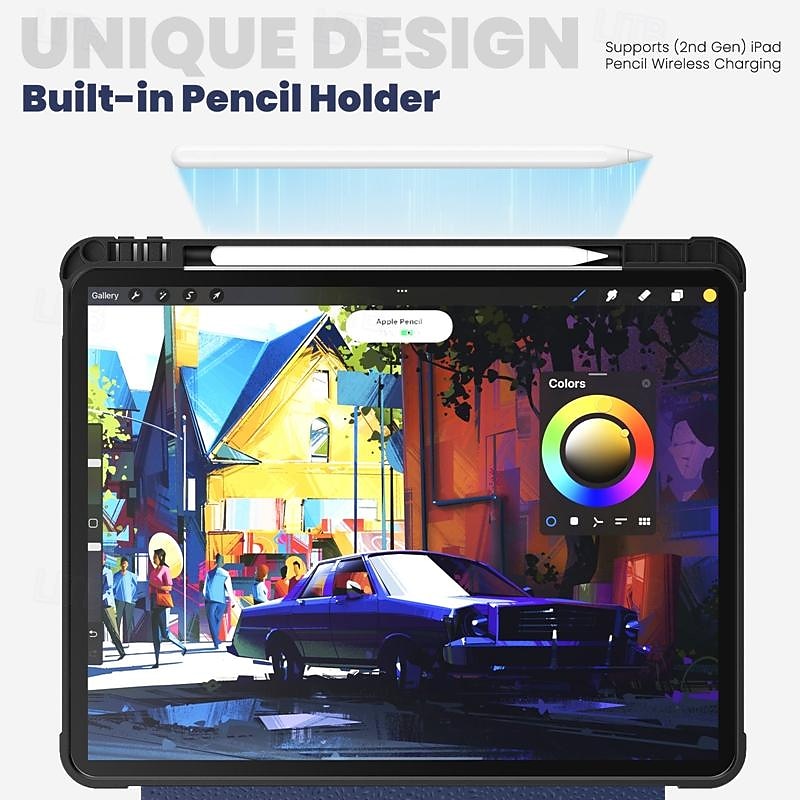 Таблетка Чехлы панели Назначение Apple ipad 9th 8th 7th Generation 10.2 inch iPad Pro 12.9'' 5th iPad Air 3-й Портативные Держатель для карандашей Тройная подставка ТПУ Кожа PU 2025 - $24.99 –P13