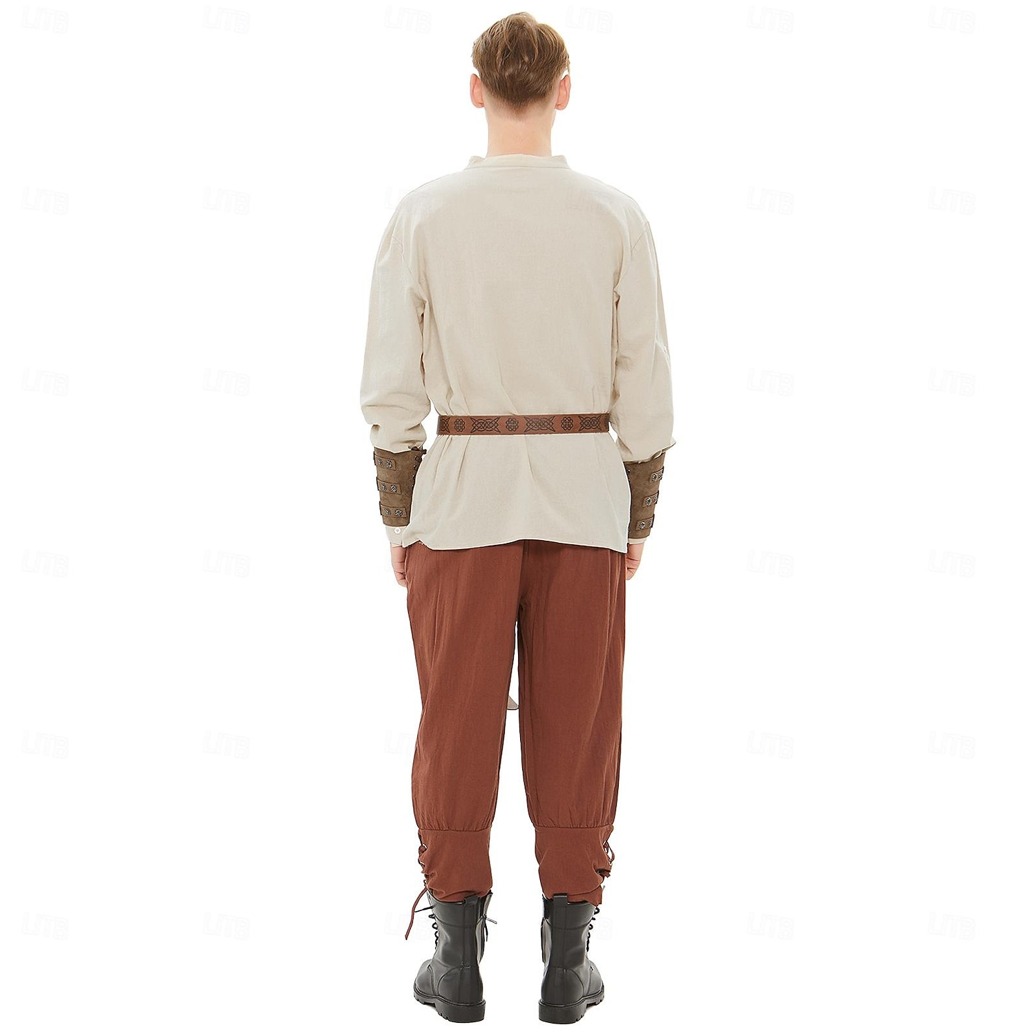 2025年 レトリ／ヴィンテージ 中世 ルネッサンス 武器＆鎧 セット 海賊パンツ バイキング Ranger エルフ 仮装 男性用 バイキング ファンタジー ハロウィーン カーニバル マスカレード パーティー ルネッサンスフェア LARP 大人 上着 パンツ  コレクション – $54.99 –P2
