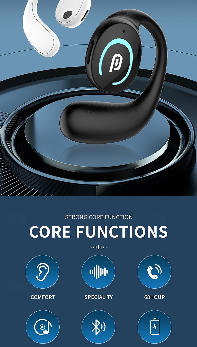 iMosi MK9 True Wireless Headphones TWS Earbuds Ear Hook Bluetooth 5.3 Sports Ergonomic Design Built-in Mic for Apple Samsung Huawei Xiaomi MI  Everyday Use Mobile Phone Travel Entertainment Car 2025 - $15.99 –P2