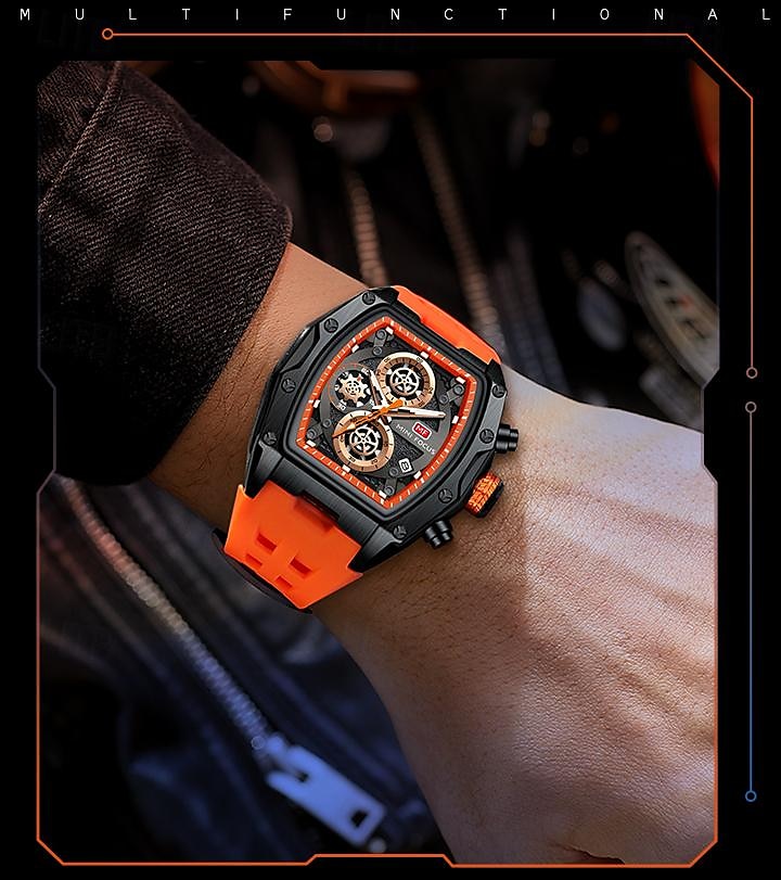 MINI FOCUS Men Quartz Watch Outdoor Fashion Casual Wristwatch Luminous Calendar Waterproof Decoration Silicone Gel Watch 2025 - $35.99 –P5