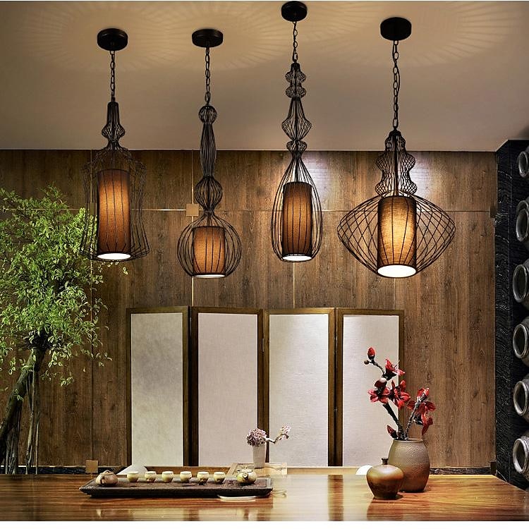 Lampada a sospensione a led Lampada a sospensione industriale Lampada a sospensione a cupola regolabile in metallo latern per sala da pranzo soggiorno 110-240v del 2025 a $249.99 –P5