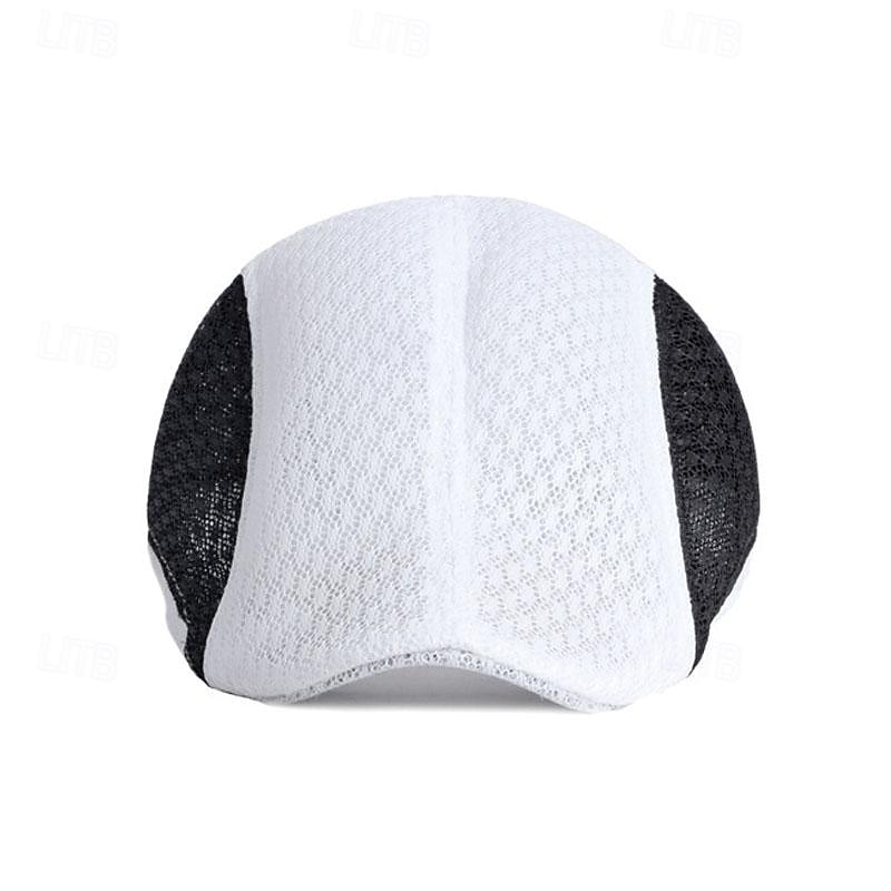 Herren Schiebermütze Ascot-Hut Ballonmütze Schwarz Weiß Polyester Patchwork Modisch Brautkleider schlicht Strasse Täglich Farbblock Einstellbar Sonnenschutz Atmungsaktiv 2026 - $9.49 –P5