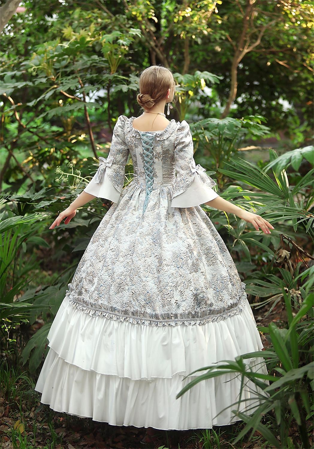 Viktoria Tarzı Retro Středověké Šaty Kostým na Večírek Plesové šaty Princeznovské Shakespeare Květiny Plesové šaty Dámské předvečer Všech svatých Karneval Valentýna Párty Večerní oslava Podium Dospělé 2025 - $181.99 –P6