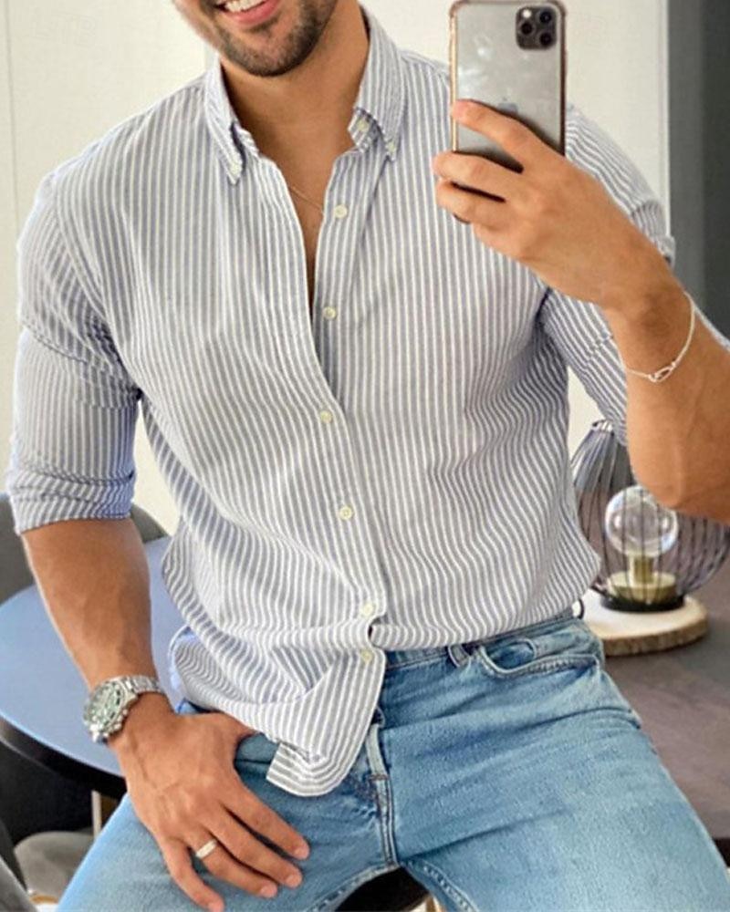 Hombre Camisa Camisa de verano Camisa casual Camisa de playa Abotonar la camisa Gris Manga Larga Plano Cuello Vuelto Vacaciones Hawaiano Abotonar Ropa Poliéster Moda Casual Cómodo 2025 - $24.99 –P1