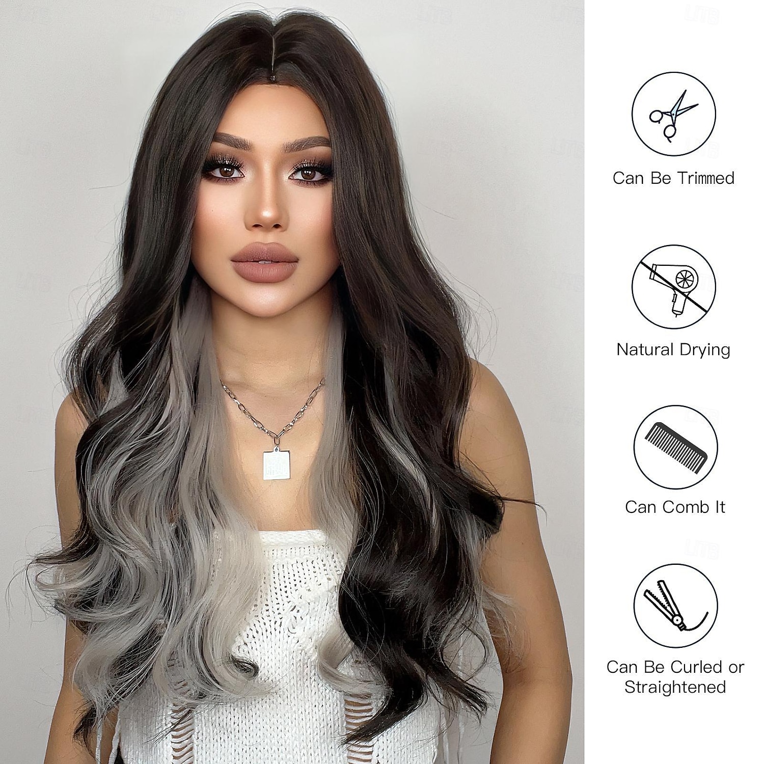 Synthetische pruiken Uniformen carrière Kostuums Prinses Gekruld Golvend Middelste stuk Gelaagd kapsel Machinegemaakt Pruik 66.0 cm Donker Bruin Synthetisch haar Dames Cosplay Feest Modieus 2025 - $22.99 –P3