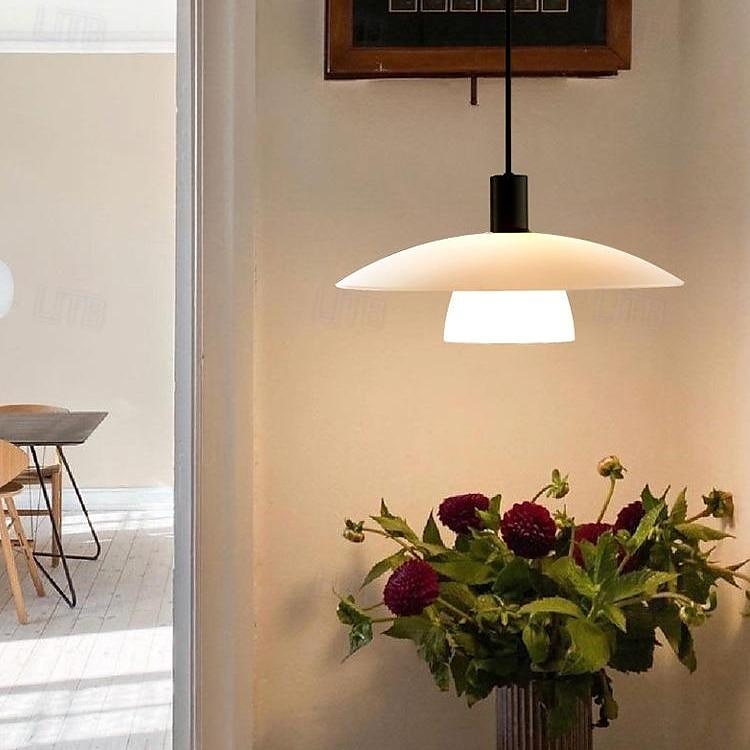 luminária pendente led 1 luz 30/40 cm formato de vidro transparente com design elegante acabamentos pintados estilo nórdico moderno 110-240v de 2025 por $185.99 –P3