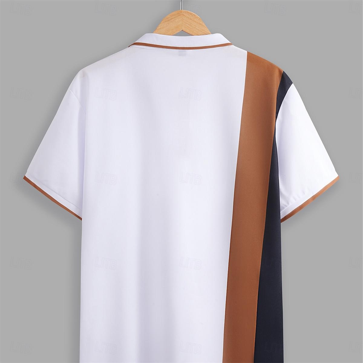 Miesten Poolopaidat Button Up Polos Kausaliteetti Urheilu Kauluskäänne Lyhythihainen Muoti Perus Väripalikka Tilkkutäkki Kesä Normaali Laivaston sininen Poolopaidat 2026 - $16.49 –P8