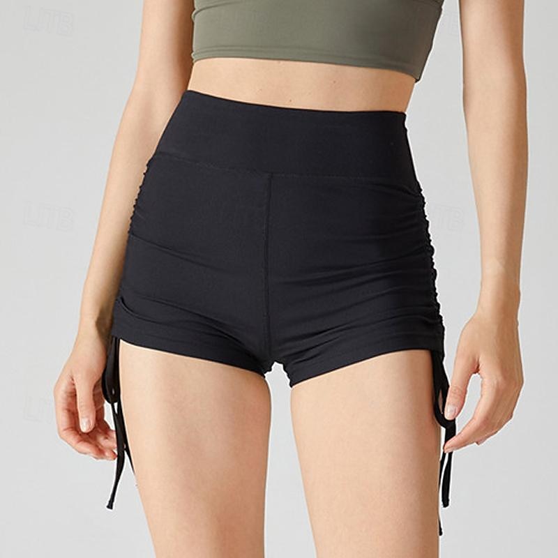 Naisten Urheilushortsit Joogasortsit Harjoitteluhousut Kurenauha Korka vyötärö Jooga Kuntosaliharjoitus Pilates Shortsit Musta Sininen Ruskea Urheilu Urheiluvaatteet Elastinen Ohut 2025 - $23.99 –P10