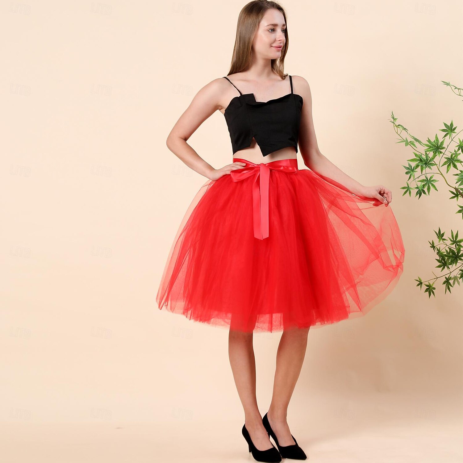 Rétro Vintage Années 1950 Jupe à cerceaux Tutu Sous jupe Déguisement Femmes Mascarade Tenue quotidienne Enterrement de Vie de Jeune Fille Adultes Jupe de 2025 ? $24.99 –P2