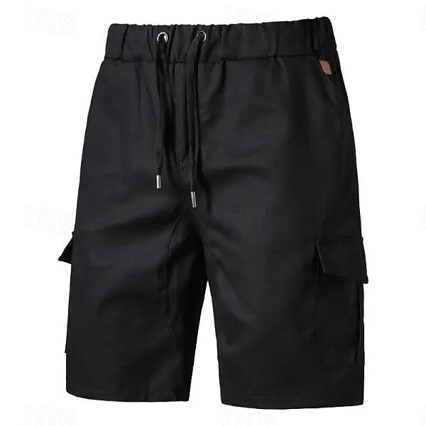 Hombre Pantalón Corto Cargo Pantalón corto Bermudas Correa Multi bolsillo Plano Al Aire Libre Deportes Longitud de la rodilla Exterior Diario Moda Casual Delgado Negro Azul Marino Rígido 2026 - $21.99 –P1