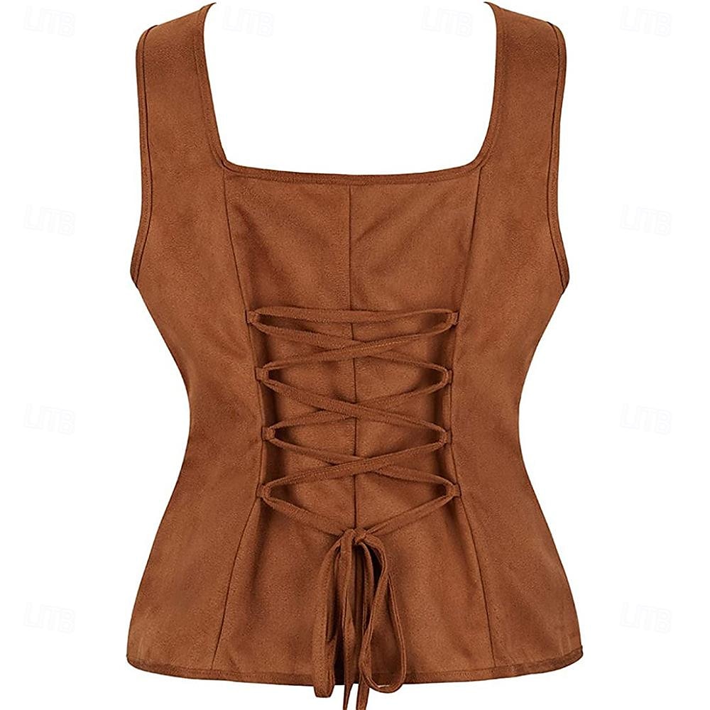 Retrò Vintage Medievale Rinascimento Corsetto Pirata Vichingo Elfico Costume Per donna Celtico Costumi da pirata Fantasia Halloween Carnevale Mascherata Casual Quotidiano LARP Fiera Rinascimentale del 2026 a $34.99 –P2