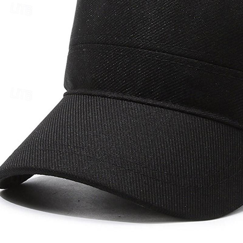 Pánské Unisex PLacatá čepice Kšiltovka Vojenská čepice Kadetský klobouk Černá Námořnická modř Polyester Vinobraní Módní Na běžné nošení ulice Denní Bez vzoru Nastavitelná Prodyšné 2025 - $8.99 –P8